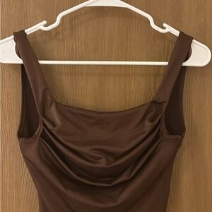 Brown Sleeveless Top